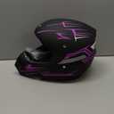 Youth Dirt Bike Helmet,Kids Motocross Full Face Helmets,Mountain Bike BMX MX ATV Girls Motorcycle Helmet for Kids 8-14 with(Goggles,Gloves,Mask) 4-Pcs Set,DOT Approved (Purple, M)