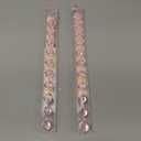 Acrylic Necklaces Holder Wall Mounted Necklace Hangers Hanging Jewelry Organizer with 12 Hooks, Clear Jewelry Hangers for Necklace Organizer for Girls Women, Necklace Hooks for Wall (Pink, 2 Pack)