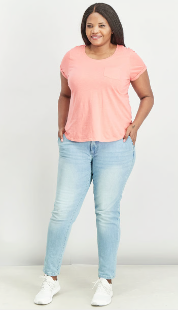 PGANDS Women's Summer Top Short Sleeve T Shirts Casual Basic Loose Fit Tee (Large, Coral)