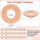 84 Pcs Callus Cushions for Bottom of Feet Self Adhesive Donut Corn Remover Pads Corn Patches for Foot Toes Blister Bunion Wart Pain Relief Prevention Pads,Skin Color