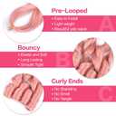French Curl Braiding Hair 12 Inch 8 Packs Short Pink Curly Braiding Hair Pre Stretched 50g/pack Loose Wavy Crochet Hair Synthetic Hair Extensions for Black Women (12 inch,8 packs, MP2)
