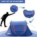 Pop-up Tent,2 Person Camping Tent,Instant Portable Beach Tent,Easy Pop Up Shade Tents 2 Doors for Camping Hiking & Traveling with Carrying Bag, 7.2ft x 4.5ft x 40in