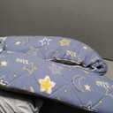 2-Pack Premium Foam Bed Bumpers for Toddler, Non-Slip Bed Rails for Toddlers for Twin, Queen, King Beds, Machine Washable Bumpers Cover for Easy CareSize52" x 7" x 5" (Blue Star)