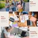 Hardcover Spiral Notebook Journal with Removable Dividers Tabs, 300 Pages Leather 5 Subject Notebook College Ruled, 8"x10" Large B5 Notebooks for Work School Note taking, Lined Journal for Women, Pink