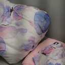 Butterfly Soft Pink Kids Comforter Set - Cute Fluffy Down Duvet, Twin Size, 1 Comforter Set, 2 Pillowcases