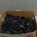 1,000 Plastic Disposable Forks Bulk Black Medium Weight Disposable Silverware Plastic Cutlery Fork