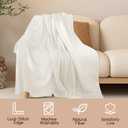 24 Pcs Fleece Blankets Bulk 60 x 50 in, Soft Lightweight Throw Blankets in Bulk for Wedding Bed Couch Outdoor Use Homeless, Large Cozy Wool Valentine's Blankets(White)