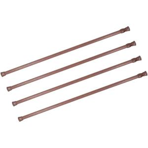 4 Pack Tension Rods, 21.6-35.4 Inches Adjustable Spring Steel Cupboard Bars Tension Curtain Rod Shower Rod Extendable Width