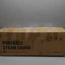 Portable Sauna Box for Home, Personal SPA Steam Sauna with 10 Min Fast Heating & 9 Levels Heat, Warm Sauna Tent with 3L/1200W Steamer, Folding Chair, Remote Control for Body Relaxation