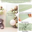 Spandex Fitted Wedding Arch Cover 6.6FT Light Sage Green Arch Backdrop Cover, Round Top Chiara Backdrop Stand Covers for Wedding Birthday Party Baby Shower Banquet Decoration (Light Sage Green, 6.6FT)