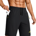 TacVasen Mens workout shorts with liner 2 in 1 quick dry waterproof athletic running (L)