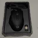 Redragon M810 Pro Wireless Gaming Mouse, 10000 DPI Wired/Wireless Gamer Mouse w/Rapid Fire Key, 8 Macro Buttons, 45-Hour Reliable Power Capacity and RGB Backlit for PC/Mac/Laptop (Black)