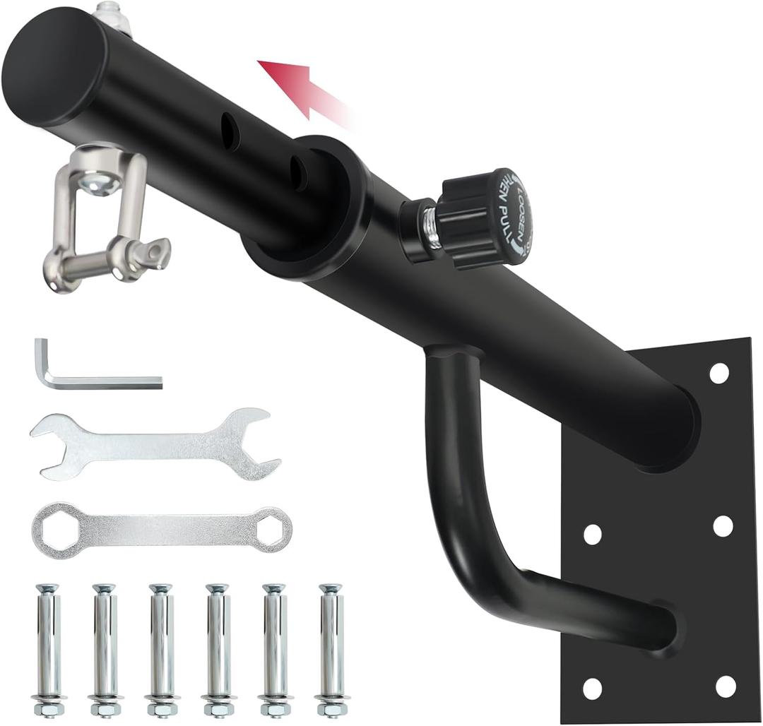 Heavy Bag Hanger Wall Mount: Adjustable Punching Bag Hanger with 360 Swivel Rotate- Heavy Duty Boxing Bag Bracket for Home Gym