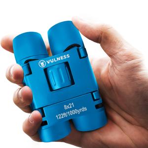 Small Binoculars for Adults | Cruise Ship Essentials Camping Bird Watching Travel Hiking Accessories Alaska Costa Rica Must Haves Packing List High Powered Mini Compact VULNESS (Blue, 8X21)
