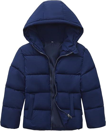 HOOD CREW Kids Boy’s Winter Coat Windproof Hooded Puffer Jackets Warm Outerwear Parka Padded Jacket 14