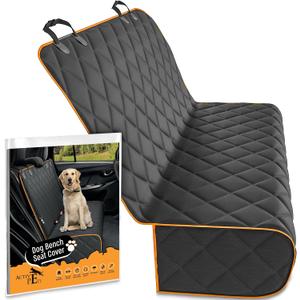 Active Pets Orange Car Rear Seat Cover for Dogs, Durable Waterproof & Scratch Resistant Vehicle Backseat Protector, Nonslip Dog Accessory & Pet Protection for Back Seats, Machine Washable (Standard)