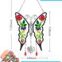 KY&BOSAM Gifts for Women God Bless My Sister in-Law Butterfly Suncatcher Sister Gifts Pressed Flower Between Wings Glass Silver Metal Charm Birthday Mother's Day Thanksgiving Christmas
