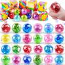 24 Pack Stress Balls for Kids, Glitter Squeeze Toys, Squishy Fidget Toys, Party Favors for Kids, Goodie Bag Stuffers with Gift Box,Classroom Gift Exchange