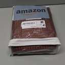 No Hook Shower Curtain and Liner Set,Brown Hotel Waffle Shower Curtain with Liner 75" L x 72" W