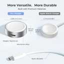 Basesailor Magnetic Charger Adapter for Apple Watch 11 10,5W USB C Wireless Charger Dock,Multi Charging Kit with Type C Cable & USB A Converter for iWatch Series 9 8 7 SE Ultra,42 46 44mm, Silver
