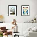 upsimples 17x22 Picture Frame, Display Pictures 12x18 with Mat or 17 x 22 Without, Wall Hanging Poster Frames, Black, 1 Pack