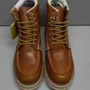 SUREWAY 6 in Mens Soft/Steel Toe Work Boots for Men-Full Grain Leather,GoodyearWelt,Non-Slip EH Safety Industial Construction Wedge Moc Toe Work Boots/Shoes Size 9