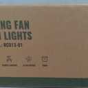 20" Boho Ceiling Fan Light and Remote, Fabric Chandelier Ceiling Fan Light, Caged Fandelier with Lights Flush Mount, 6 Wind Speeds Enclosed Ceiling Fan for Bedroom, Living Room, Dining Room, 20in
