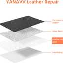 DXBULL Large Leather Repair Patch 35.4x78.7 inch Repair Tape Self-Adhesive for Furniture Sofas Car Seats Chair Couches Handbags Jackets Decorative Home Hotel Wall (Black)