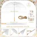 Aodaer 8 Pack Clear Wedding Umbrella Bulk with Foldable Storage Box Transparent Auto Open Foldable Umbrellas Windproof Travel Umbrella for Outdoor Activities, Wedding Anniversary Photography