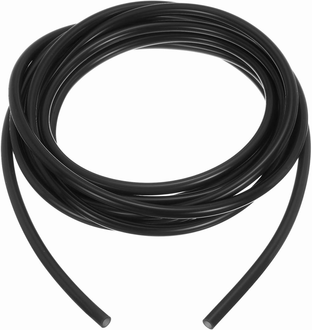 Uxcell 4mm ID x 6mm OD Silicone Tubing, 9.8ft High Temp Silicone Air Tube Drip Irrigation Hose Pipe for Home Brewing Wine Beer Line and Aquaponics, Black