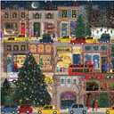 Galison Winter Lights Foil Puzzle 500 Pieces  Holiday Jigsaw Puzzle Featuring Festive City Scene by Joy Laforme  Thick, Sturdy Pieces Challenging Family Activity Great Gift Idea
