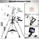 90mm Aperture 800mm AZ Mount Refractor Telescope for Adults High Powered,CUYUKU Telescopes for Adults Astronomy,Telescopio Profesional,Simple to Install and Easy to Operate (F90800N)