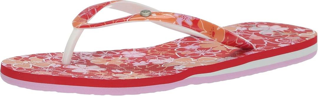 Roxy Women's Portofino Flip Flop Sandal Sneaker (6, True Red/Pink 234)
