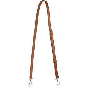 Allzedream Leather Purse Strap Replacement Crossbody Handbag Long Adjustable (Brown, Silver Hardware)