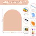 Magnetic Wall Decal 32 x 24In Arch Magnetic Chalkboard for Wall, Magnet Wall Drawing Learning for Playroom, School, Home (Light Pink