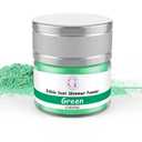 Glitter & Glitz Edible Glitter for Drinks - Premium Drink Glitter Edible Dust for Cocktails, Baking, Brew, Champagne - Luster Dust and Cocktail Glitter - Edible Glitter for Drinks Decoration (Green, 5Grams)