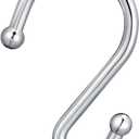 Silver Shower Curtain Hooks,Rust Proof Shower Curtain Rings for Bathroom,Set of 12 CHICTIE Chrome S Shaped Decorative Shower Curtain Hooks Hangers for Bathroom Curtains,Clothing, Towels, etc