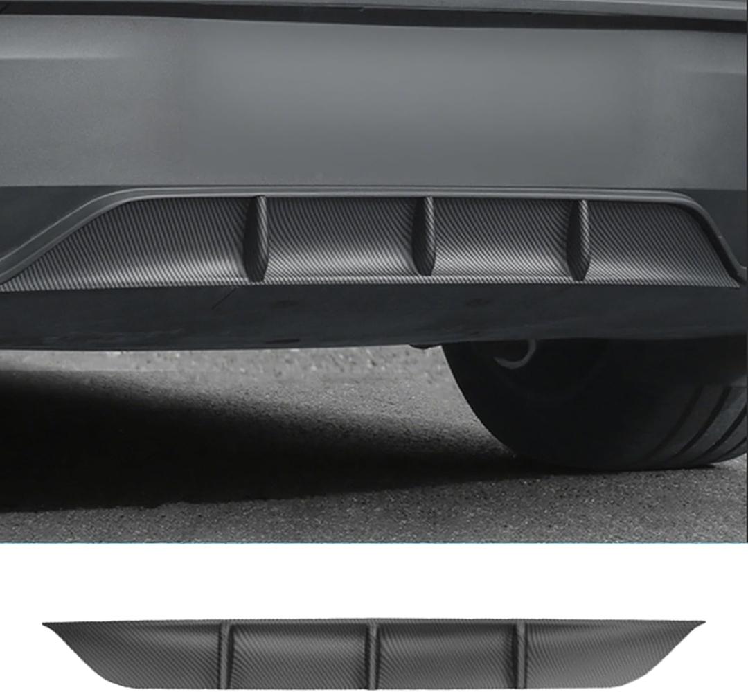 Rear Bumper Diffuser Lip Spoiler Guard Valance for Tesla Model Y Juniper 2025-2026 Trunk Lower Molding Protector Trim Panel Cover Accessories (Matte Carbon Fiber) Not fit 2026 Standard & Performance