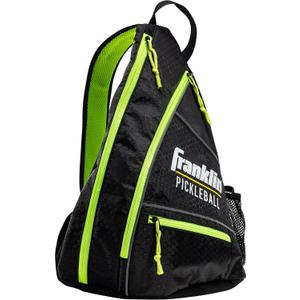 Franklin Sports Pickleball-x Elite Performance Sling Bag (Black/Green)