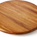 Acacia Wood Lazy Susan Wood Turntable Tray Cabinet Organizer, 18"