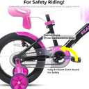 KEANO Zinnia 14 16 20 Inch Kids Bike for Girls Ages 3-10 Years, Girls' Bikes with Training Wheels, Streamers, Basket and Doll Seat, Children Bicycles