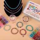1300 Pcs Glass Beads for Jewelry Making 8mm Beads in 48 Colors, 2 Box Set of Bulk Glass Beads for Bracelets, Crafts & DIY Gifts