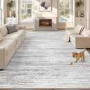 Area Rug 8x10 Living Room Rugs: Washable Modern Rug Large Non-Slip Soft Rugs Stain Resistant Printed Rug Indoor Carpet for Bedroom Kitchen Dining Room Nursery Playroom Home(Grey, 8'x10')