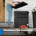 Step2 Express Parcel Delivery Box, Large Outdoor Package Bin with Lid, Weather-Resistant, Black