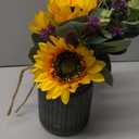 Oairse Fake Flowers in Vase, Sunflowers Artificial Flowers with Vase Sunflowers Centerpieces for Table Silk Flower Arrangement for Farmhouse Home Kitchen Bathroom Wedding Party Dining Room Decor (Yellow01)