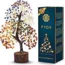 PYOR Tree, Crystals and Healing Stones, Gifts for Women, Crystal Tree, Home Office Decor, Crystals, House Warming Gifts New Home, Decor, 300 Gemstones - 10-12" Money Trees