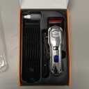 oneisall Dog Clippers for Grooming for Thick Heavy Coats/Low Noise Rechargeable Cordless Pet Shaver with Stainless Steel Blade/Waterproof Dog Shaver for Dogs Pets and Animals (Sliver)