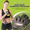 SENTEQ Lifting Workout Gloves - Fingerless Gym Workout Hand Protection, Grip Gloves for Weightlifting, Crossfit and Sports, Workout Gloves for Men & Women, Great for Training, Climbing, Biking & More (X-Large)