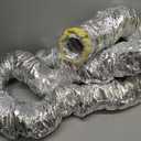 4 Inch 25 Feet R4.2 Insulated Flexible Duct | High-Efficiency Thermal Insulation | Suitable for Heating & Cooling