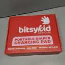 Bitsykid Premium Portable Diaper Changing Pad  Extra-Thick Cushioned Travel Mat with Wipes Pocket  Waterproof, Easy to Clean, Gift-Ready (Cloud Gray)